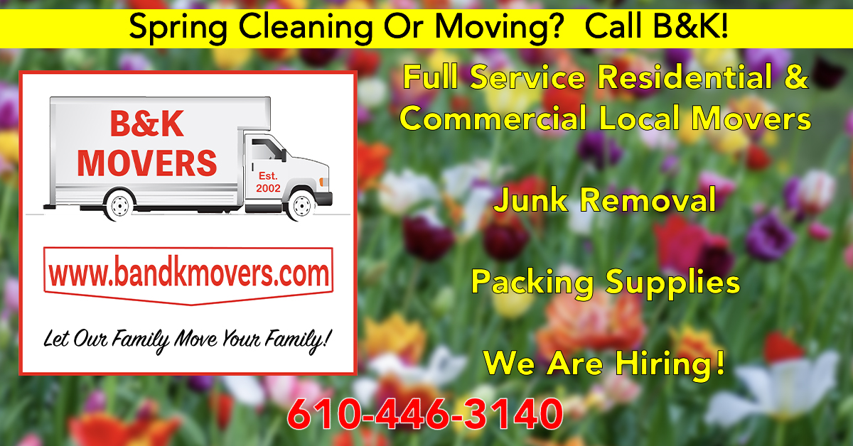 Spring Cleanouts, Local movers, moving companies, delco moving company