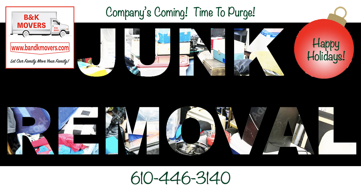 Holiday Purge, Junk removal, local movers, delco moving company